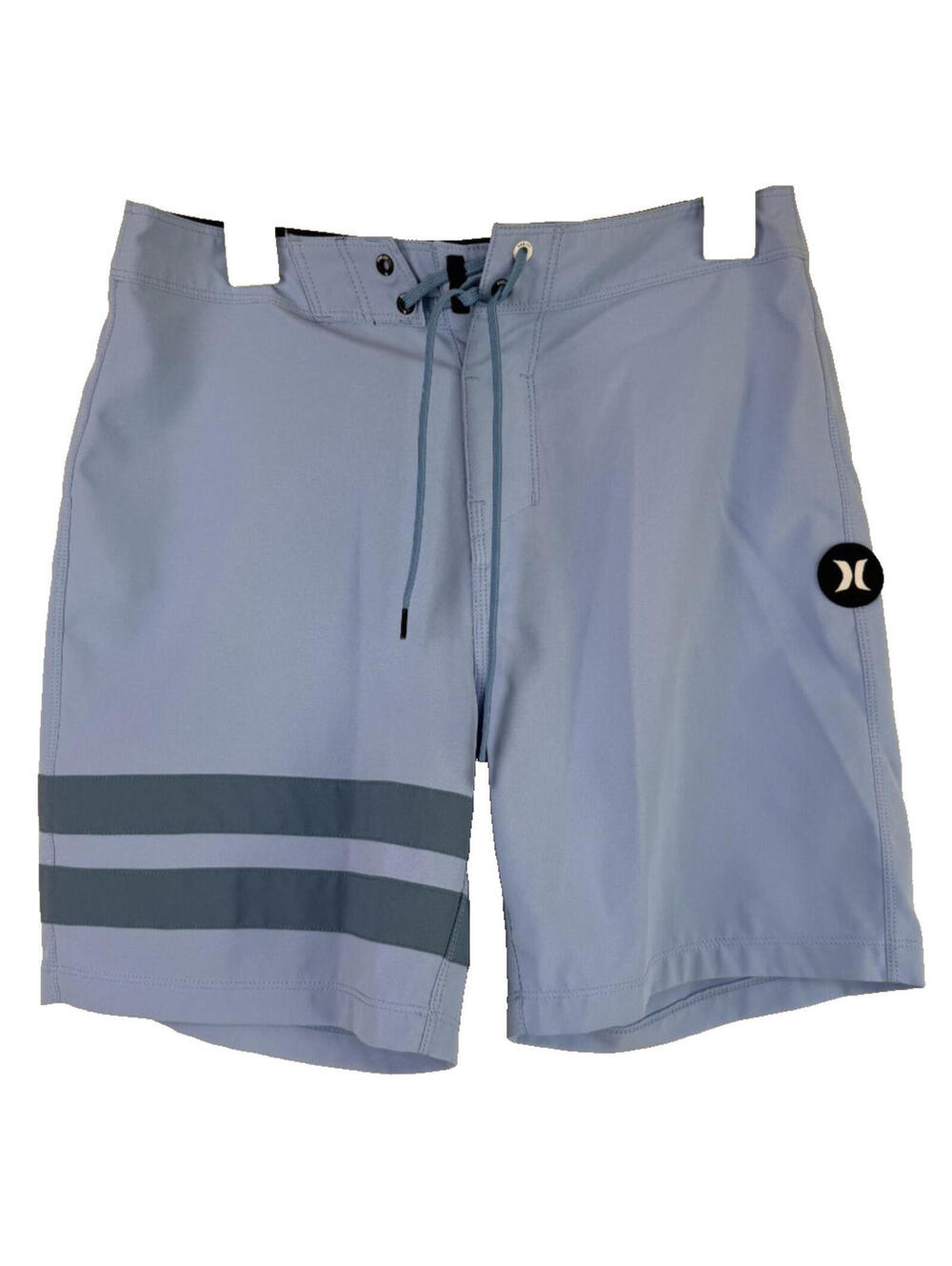 Hurley Board Shorts Mens 28 Light Blue Striped Swim Trunks